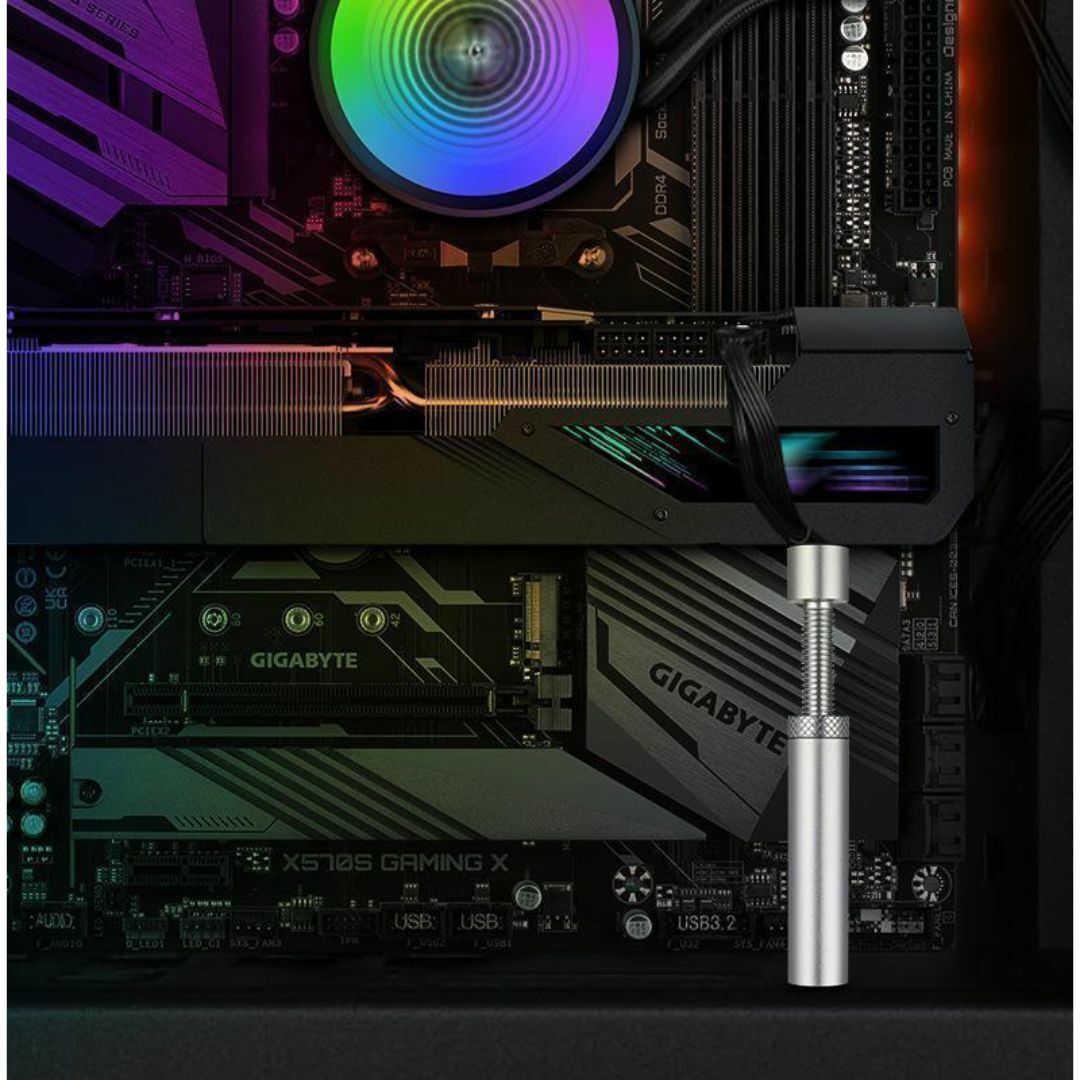 【新品】銀色グラボステー（GPUサポート・グラボ支え棒） スマホ/家電/カメラのPC/タブレット(PCパーツ)の商品写真