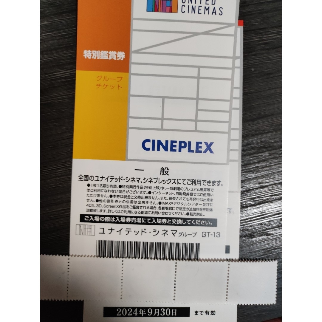 ユナイテッド·シネマ 映画鑑賞券 チケットの映画(その他)の商品写真