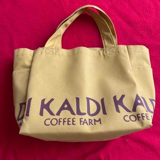 KALDI - カルディ KALDI トートバッグ 未使用 黄色 サイドにポケットあり￼