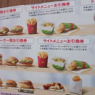 マクドナルド株主優待券2シート