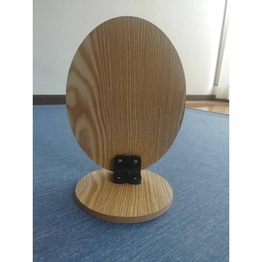 卓上ミラー　木製 北欧　韓国 インテリア　アンティーク スタンドミラー 鏡　丸型 インテリア/住まい/日用品のインテリア小物(スタンドミラー)の商品写真