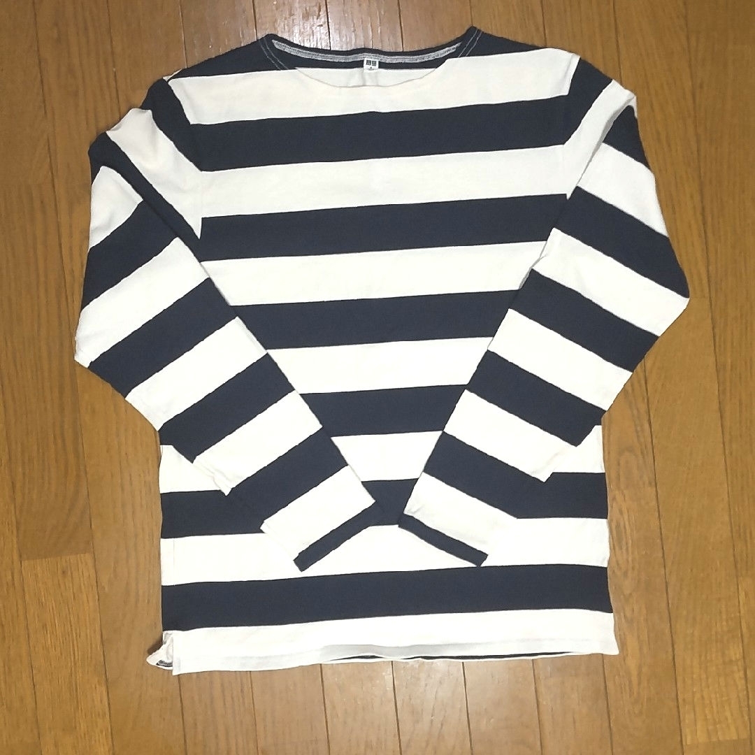 UNIQLO(ユニクロ)のコットンTシャツ ボートネックメンズ ユニクロ メンズのトップス(Tシャツ/カットソー(半袖/袖なし))の商品写真