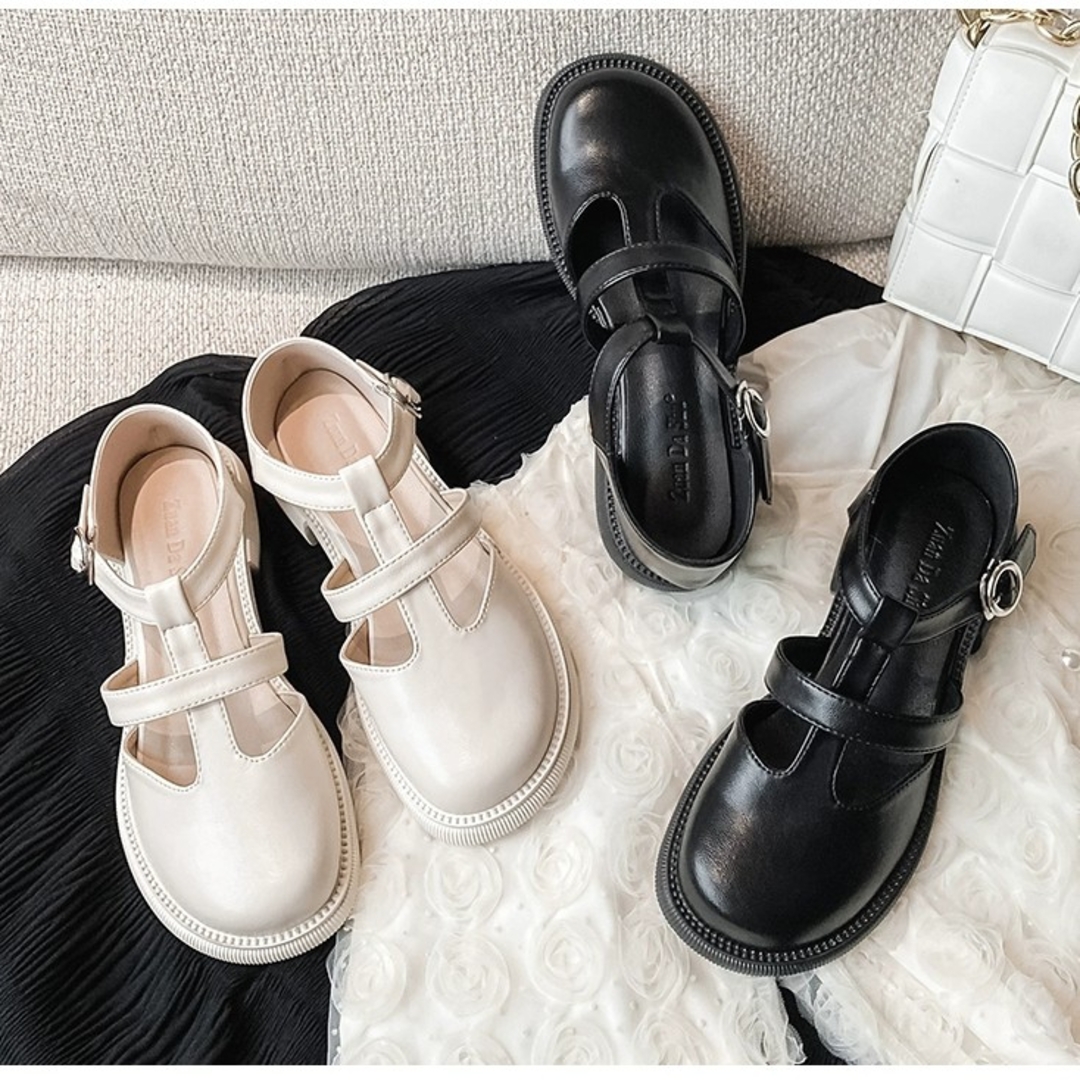 ストラップ 厚底 ヒール サンダル レディースの靴/シューズ(サンダル)の商品写真