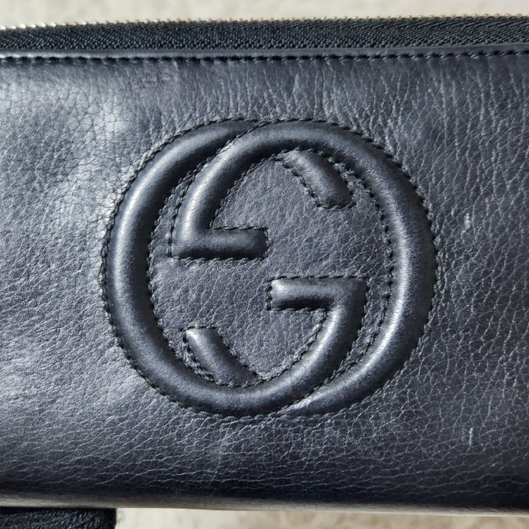 Gucci(グッチ)のGUCCI ソーホー インターロッキング 長財布 ラウンドファスナー ブラック レディースのファッション小物(財布)の商品写真