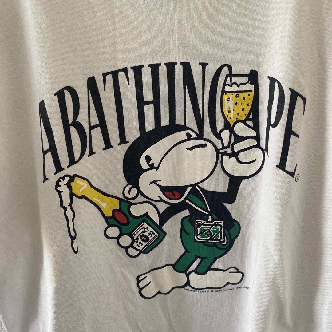 A BATHING APE(アベイシングエイプ)の90sBathingApeベイシングエイプtシャツ半袖ホワイトmシングルステッチ メンズのトップス(Tシャツ/カットソー(半袖/袖なし))の商品写真