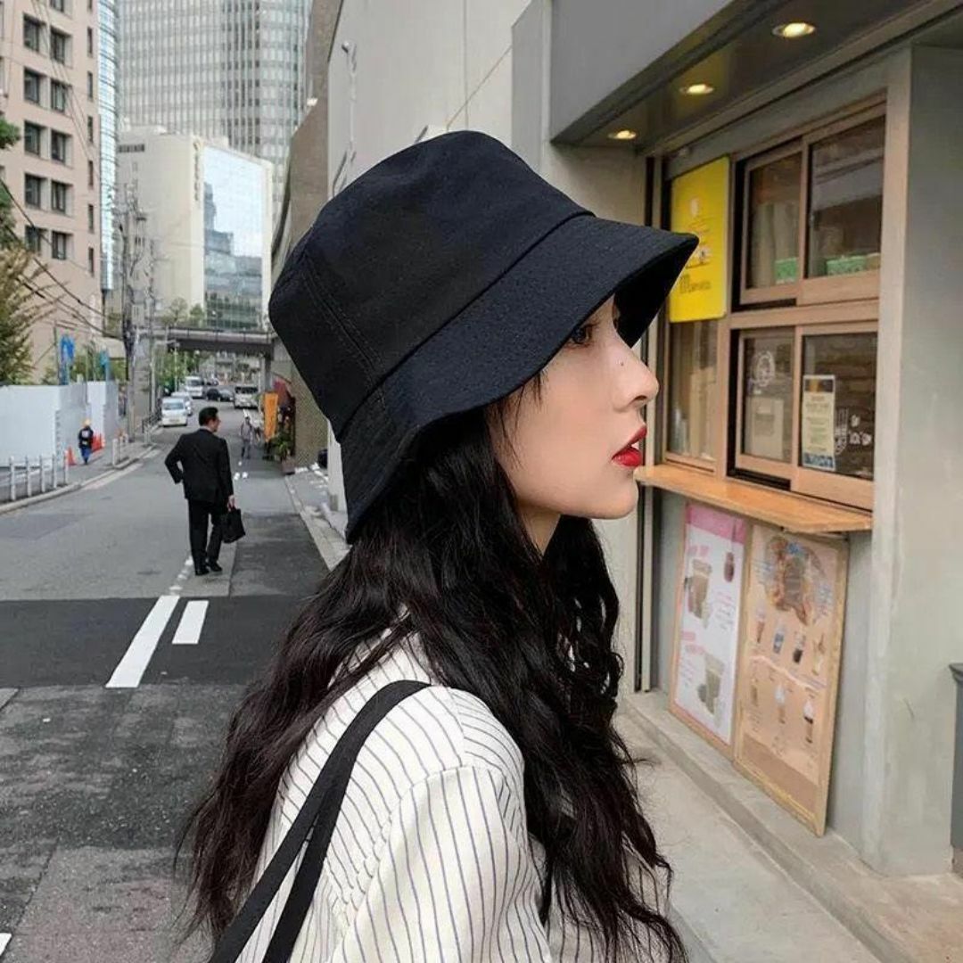 バケットハット  バケハ 日焼け 紫外線対策 フェス ブラック 黒 韓国 メンズ メンズの帽子(ハット)の商品写真