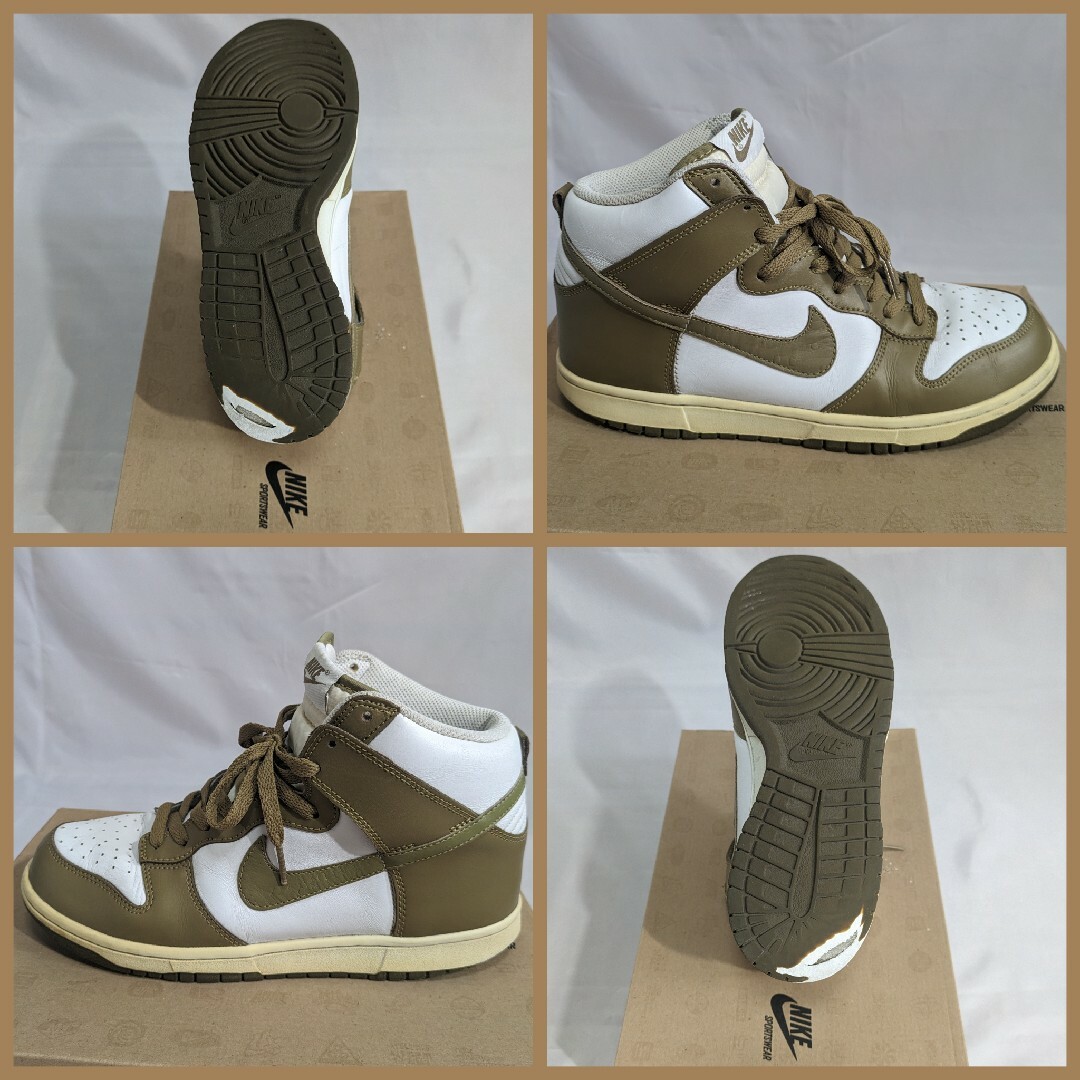 NIKE(ナイキ)の2010年製★レア♬27cm★ナイキ★ダンク ハイカット★レザー ベージュ×白 メンズの靴/シューズ(スニーカー)の商品写真