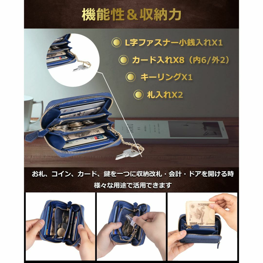 色:帆布×プルシャンブルーLUCKYSGY 小銭入れ メンズ コインケース  メンズのバッグ(その他)の商品写真