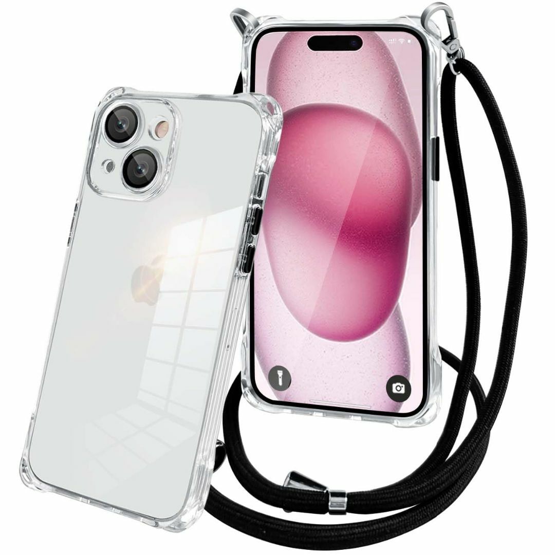 KEHUALLE iPhone 15Plus ケース クリア ショルダースマホケ スマホ/家電/カメラのスマホアクセサリー(その他)の商品写真