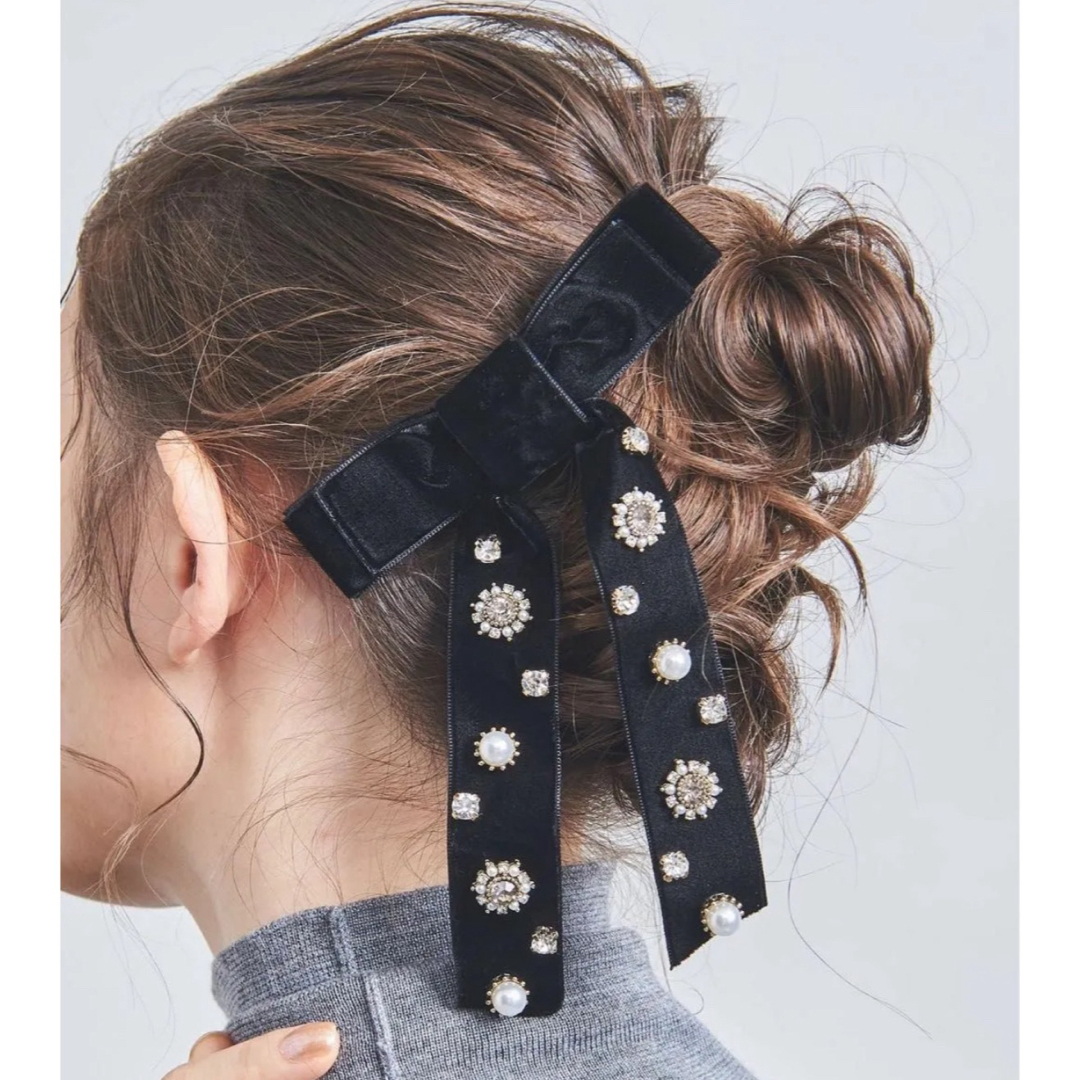 UNITED ARROWS(ユナイテッドアローズ)のベルベットリボンヘアアクセサリー レディースのヘアアクセサリー(バレッタ/ヘアクリップ)の商品写真