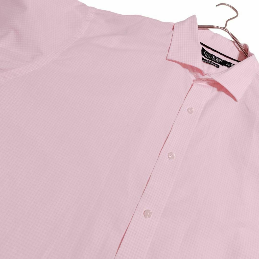 ローレンラルフローレン 長袖シャツ ピンク ストレッチ ノンアイロン b43 レディースのトップス(シャツ/ブラウス(長袖/七分))の商品写真
