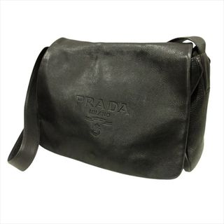 プラダ(PRADA)のプラダ PRADA 90's 00's ロゴエンボス レザーショルダーバッグ(ショルダーバッグ)