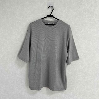 UNIQLO - UNIQLO  エアリズムコットンオーバーサイズクルーネックTシャツ(5分袖)