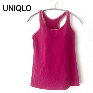 ユニクロ(UNIQLO)のUNIQLO タンクトップ　ブラタンクトップ　ピンク　L キャミソール　インナー(タンクトップ)