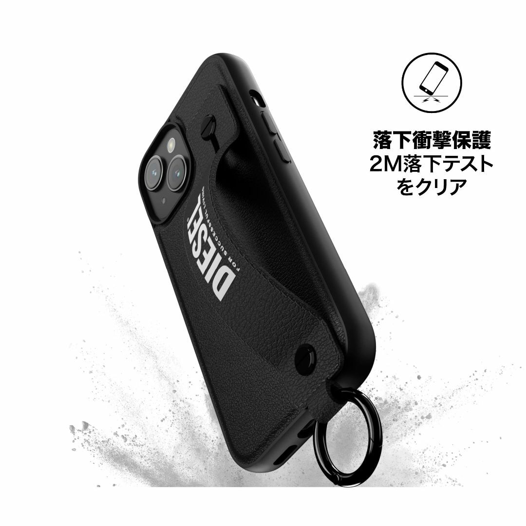 DIESEL iPhone15Proケース レザー ハンドストラップ スマホケー スマホ/家電/カメラのスマホアクセサリー(その他)の商品写真