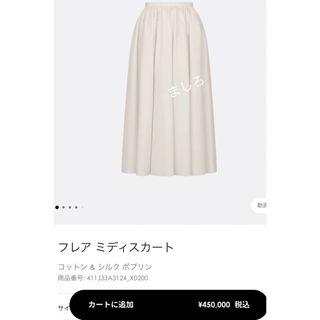 クリスチャンディオール(Christian Dior)のディオール フレアロングスカート 2024SS 現行品 size 34(ロングスカート)