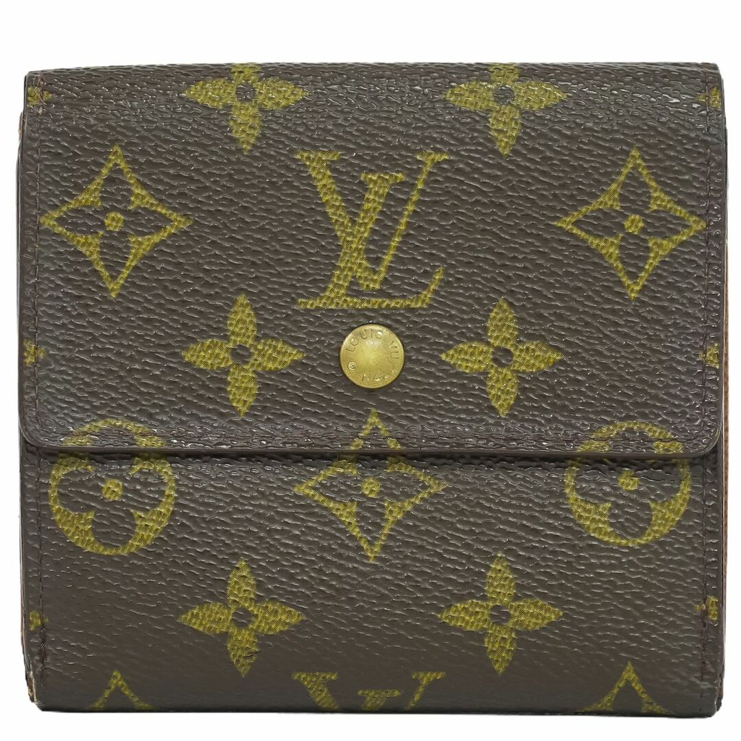 LOUIS VUITTON(ルイヴィトン)の本物 ルイヴィトン LOUIS VUITTON LV ポルトモネビエカルトクレディ モノグラム 折財布 コンパクトウォレット ブラウン M61652 ビトン 財布 ウォレット 中古 レディースのファッション小物(財布)の商品写真