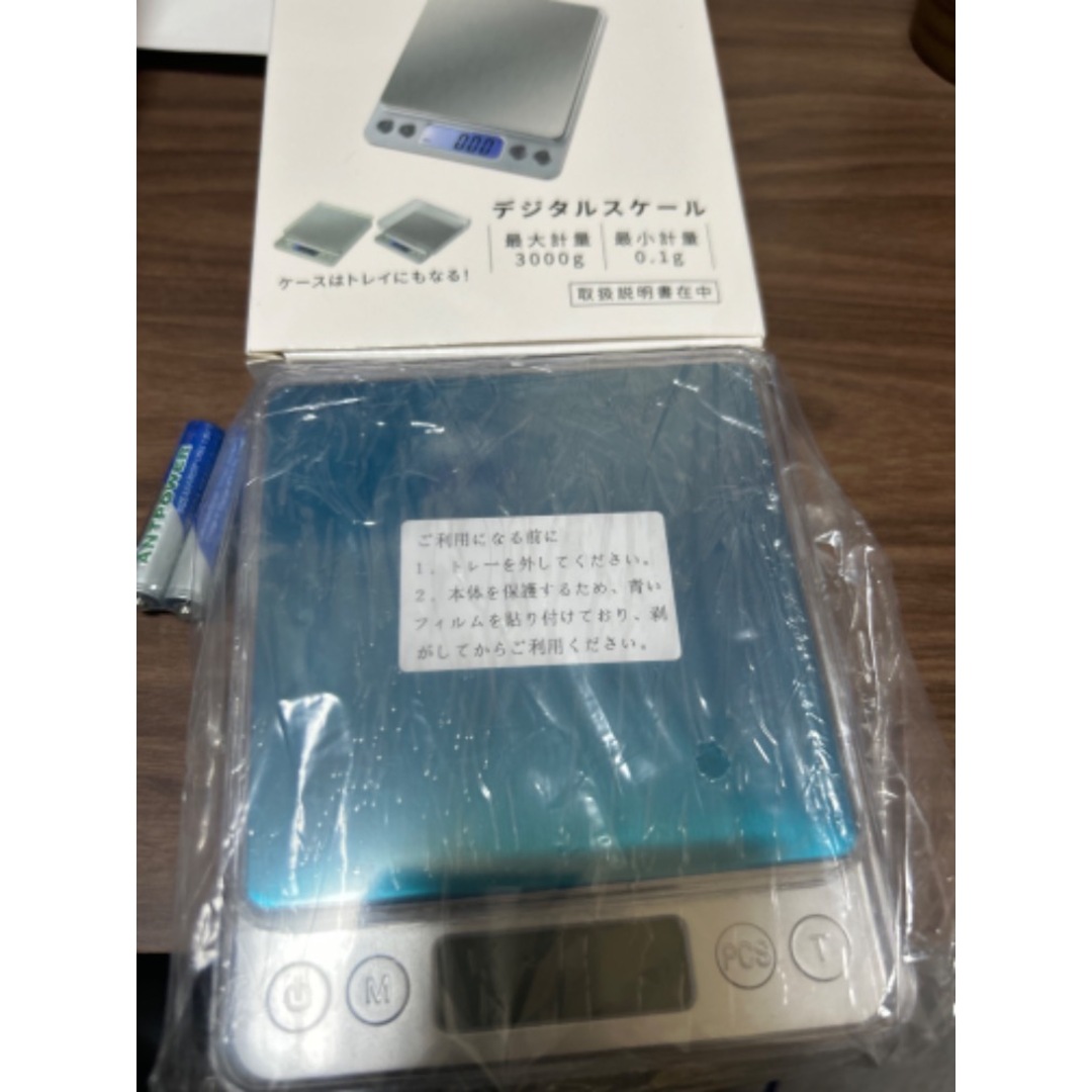 秤 3kg0.1g単位デジタルスケール 電子秤   簡易日本語取扱説明書付き スマホ/家電/カメラの調理家電(調理機器)の商品写真