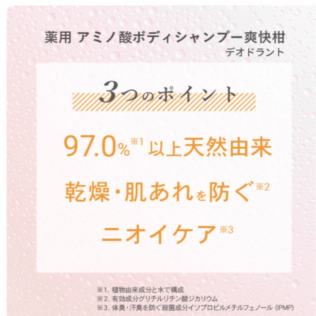 AFC(エーエフシー)の匿名配送　AFC 薬用 アミノ酸ボディシャンプー　爽快柑  500ｍL  1本 コスメ/美容のボディケア(ボディソープ/石鹸)の商品写真