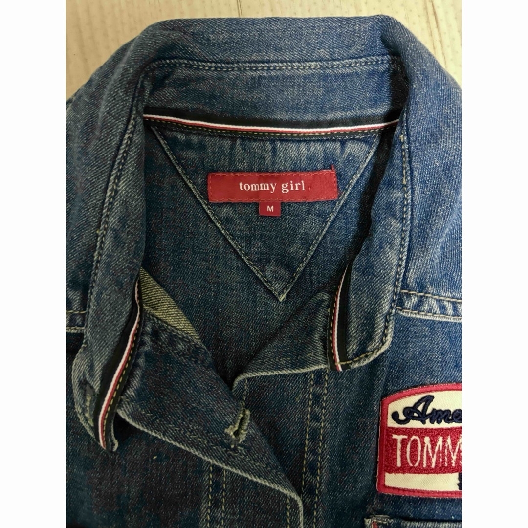 tommy girl(トミーガール)の112.tommy girl.古着デニムワンピース.アメカジ レディースのワンピース(ひざ丈ワンピース)の商品写真