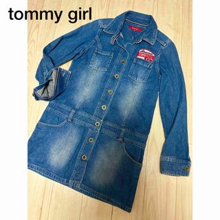 トミーガール(tommy girl)の112.tommy girl.古着デニムワンピース.アメカジ(ひざ丈ワンピース)