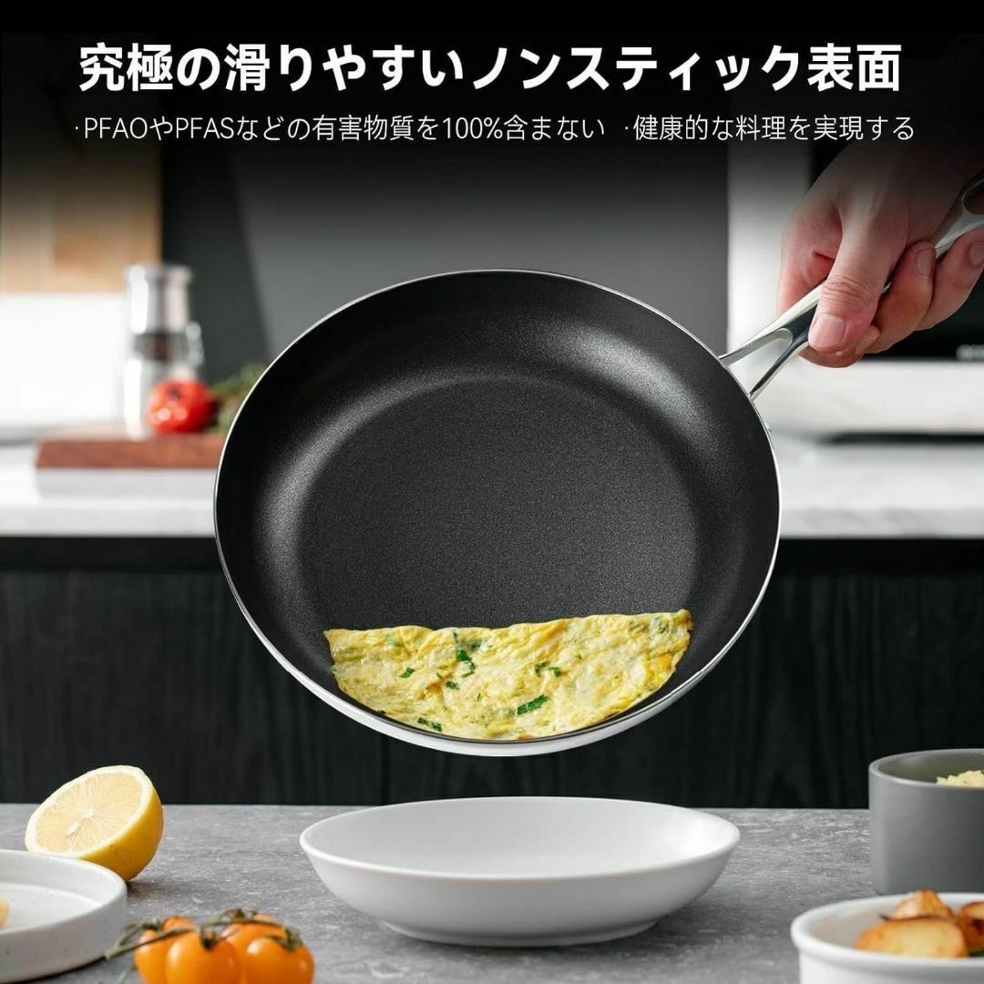 大特価 20センチ フライパン IH対応 7層コーティング 耐久性 食器洗機対応 インテリア/住まい/日用品のキッチン/食器(鍋/フライパン)の商品写真