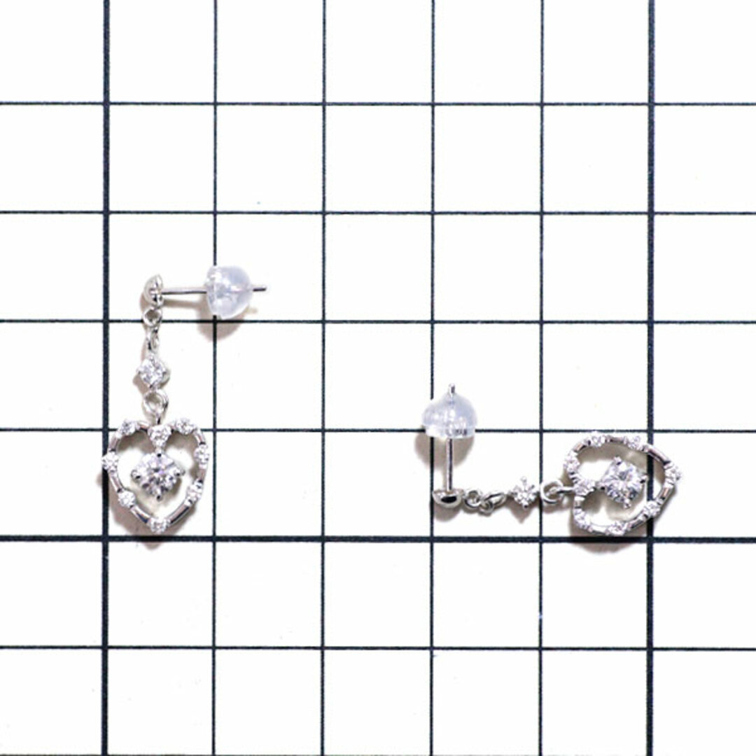 K18WG ダイヤモンド ピアス 0.72ct　ハート レディースのアクセサリー(ピアス)の商品写真