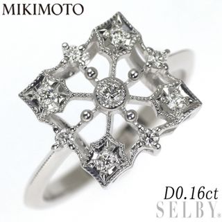 ミキモト(MIKIMOTO)のミキモト K18WG ダイヤモンド リング 0.16ct(リング(指輪))