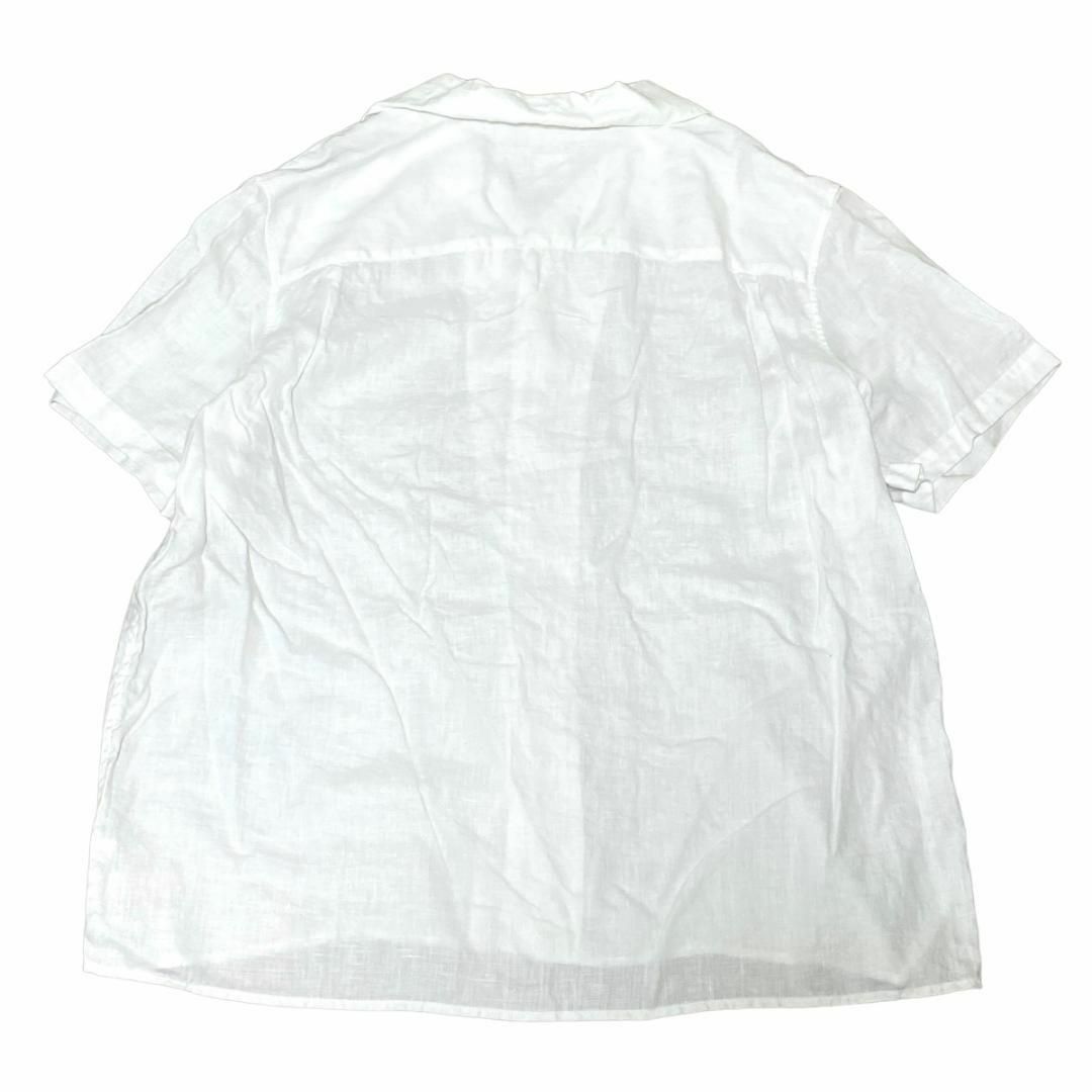 MERONA オープンカラー 半袖シャツ リネン100% 花柄刺繍 f70 メンズのトップス(シャツ)の商品写真