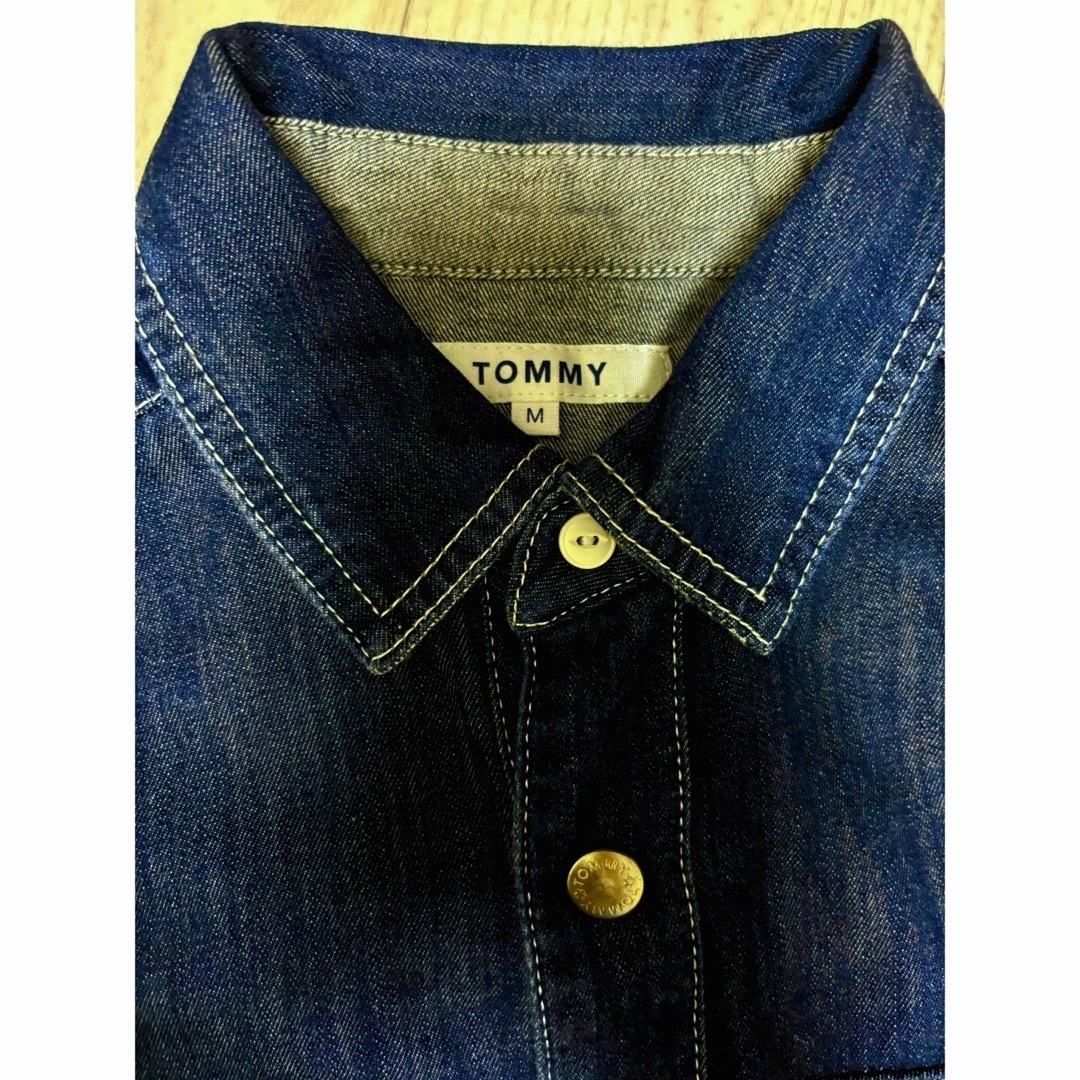 TOMMY JEANS(トミージーンズ)の113.TOMMY.デニムワンピース.アメカジ レディースのワンピース(ひざ丈ワンピース)の商品写真