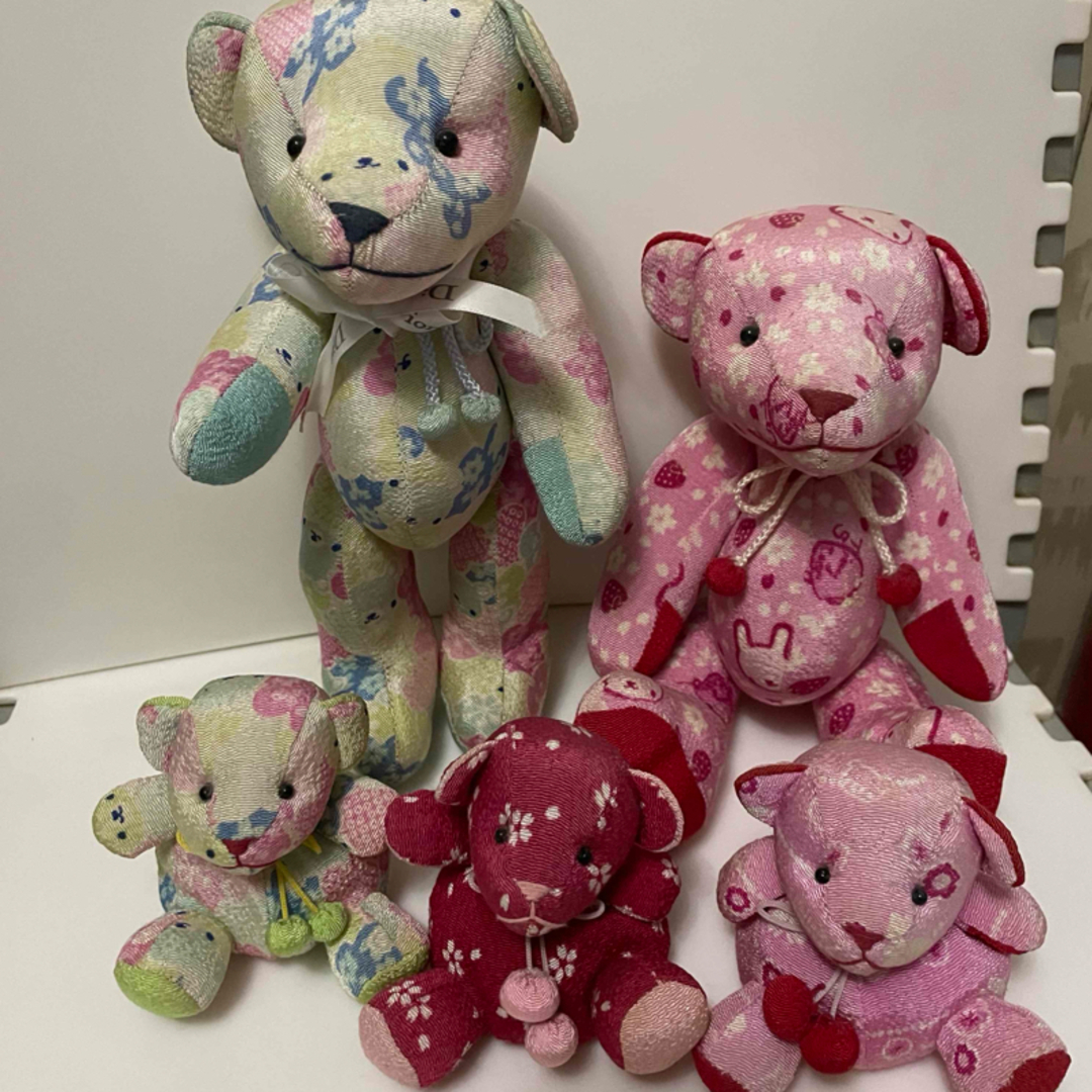 和柄 テディベア （和柄のテディベア＆ラビット ぬいぐるみ 外国