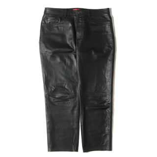 Supreme - Supreme シュプリーム パンツ サイズ:36 22AW ラムスキン レザーパンツ Leather 5-Pocket Jean ブラック 黒 ボトムス ズボン【メンズ】【中古】