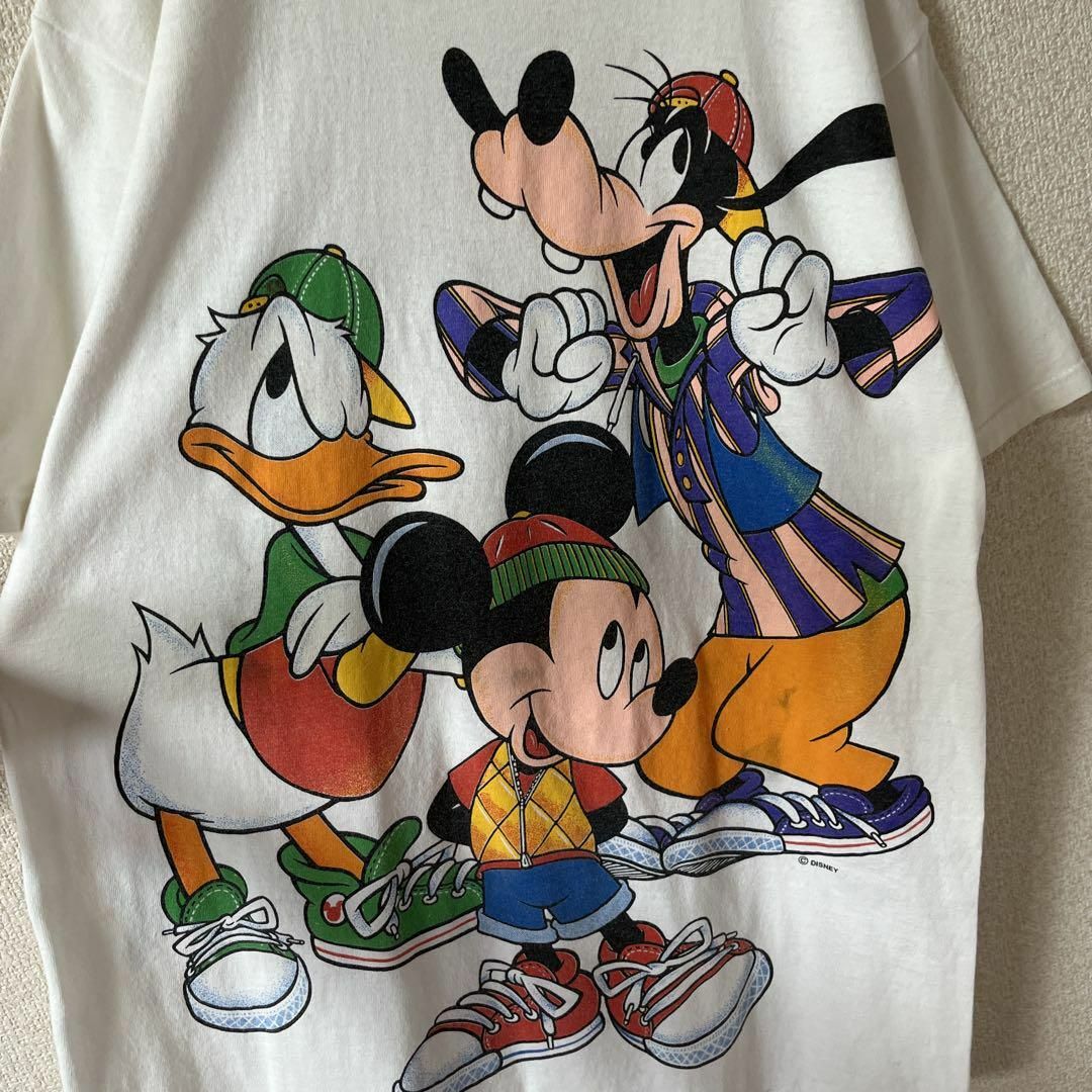 Disney(ディズニー)のsame様専用L2 ディズニー　ヴィンテージtシャツ タグ無S〜Mメンズ 白 メンズのトップス(Tシャツ/カットソー(半袖/袖なし))の商品写真