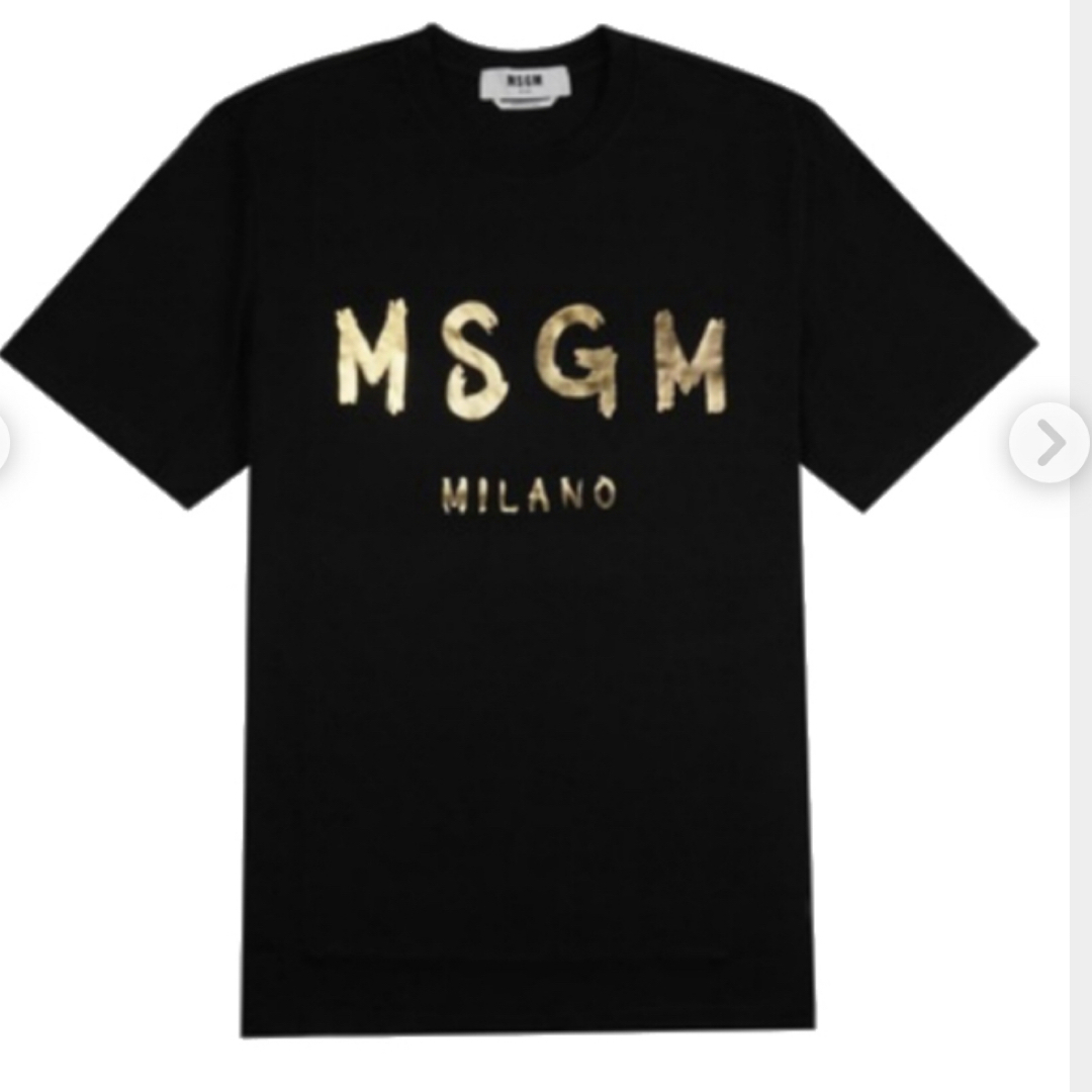 MSGM(エムエスジイエム)のmsgm⭐︎tシャツ 日本限定ブラックゴールドS レディースのトップス(Tシャツ(半袖/袖なし))の商品写真