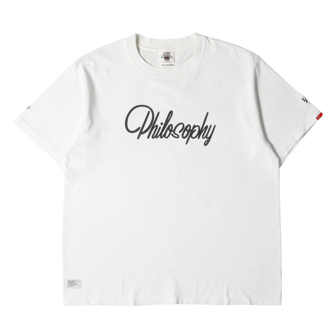 W)taps(ダブルタップス)のWTAPS ダブルタップス Tシャツ サイズ:M Philosophy ロゴ ヘビーウェイト クルーネック 半袖Tシャツ BULLINK社製ボディ ホワイト 白 トップス カットソー【メンズ】【中古】 メンズのトップス(Tシャツ/カットソー(半袖/袖なし))の商品写真