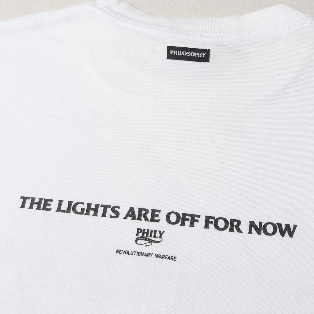 W)taps(ダブルタップス)のWTAPS ダブルタップス Tシャツ サイズ:M Philosophy ロゴ ヘビーウェイト クルーネック 半袖Tシャツ BULLINK社製ボディ ホワイト 白 トップス カットソー【メンズ】【中古】 メンズのトップス(Tシャツ/カットソー(半袖/袖なし))の商品写真