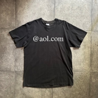 アンビル(Anvil)の90s anvil アンビル aolメール 企業tシャツ ブラック L(Tシャツ/カットソー(半袖/袖なし))
