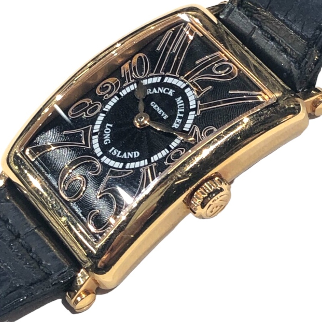 FRANCK MULLER(フランクミュラー)の　フランク・ミュラー FRANCK MULLER ロングアイランドレリーフ ブラック 902QZ K18PG/革ベルト レディース 腕時計 レディースのファッション小物(腕時計)の商品写真