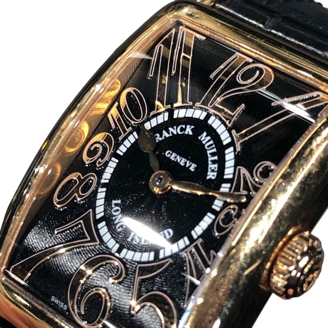 FRANCK MULLER(フランクミュラー)の　フランク・ミュラー FRANCK MULLER ロングアイランドレリーフ ブラック 902QZ K18PG/革ベルト レディース 腕時計 レディースのファッション小物(腕時計)の商品写真