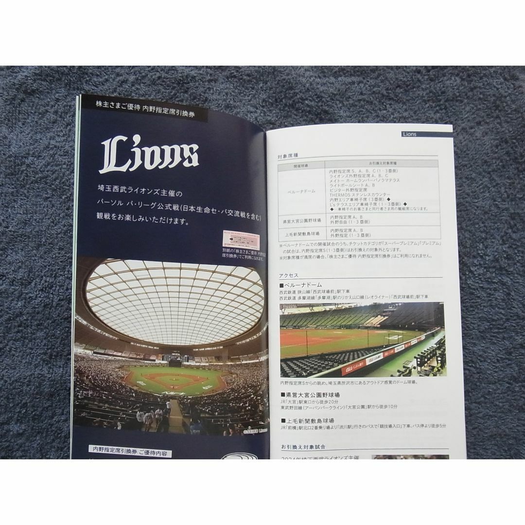 ラクマ便★西武鉄道 株主優待冊子1冊＋内野指定席5枚＋乗車証（切符）10枚 チケットの施設利用券(その他)の商品写真