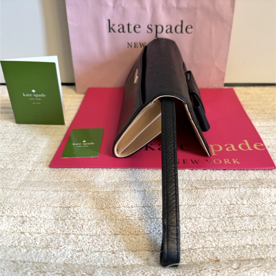 kate spade new york(ケイトスペードニューヨーク)の【訳あり未使用】《katespade 》レザー持ち手ストラップ付長財布 レディースのファッション小物(財布)の商品写真