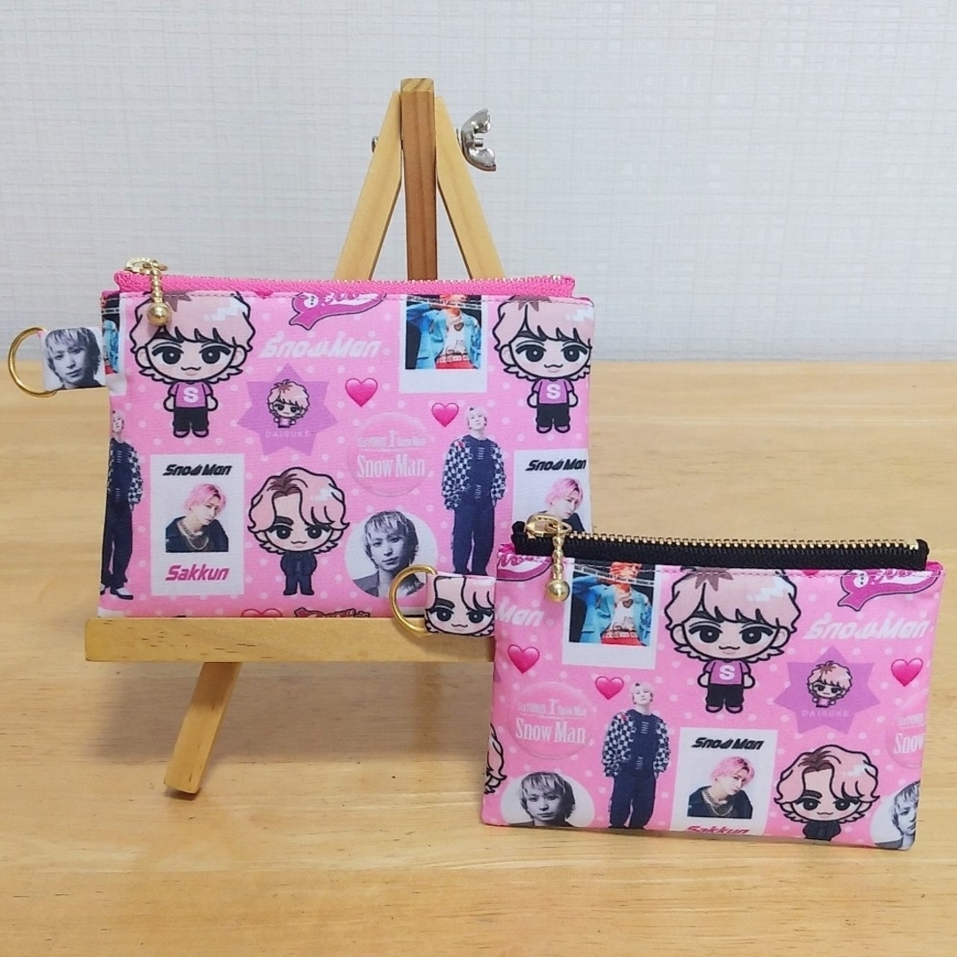 《み〜ちゃん♪様専用》フラットポーチセットハンドメイド【SM】 レディースのファッション小物(ポーチ)の商品写真