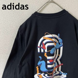 アディダス(adidas)のL2 adidas カットソー　ロンTEE 長袖tシャツ バッグプリントSメンズ(Tシャツ/カットソー(七分/長袖))