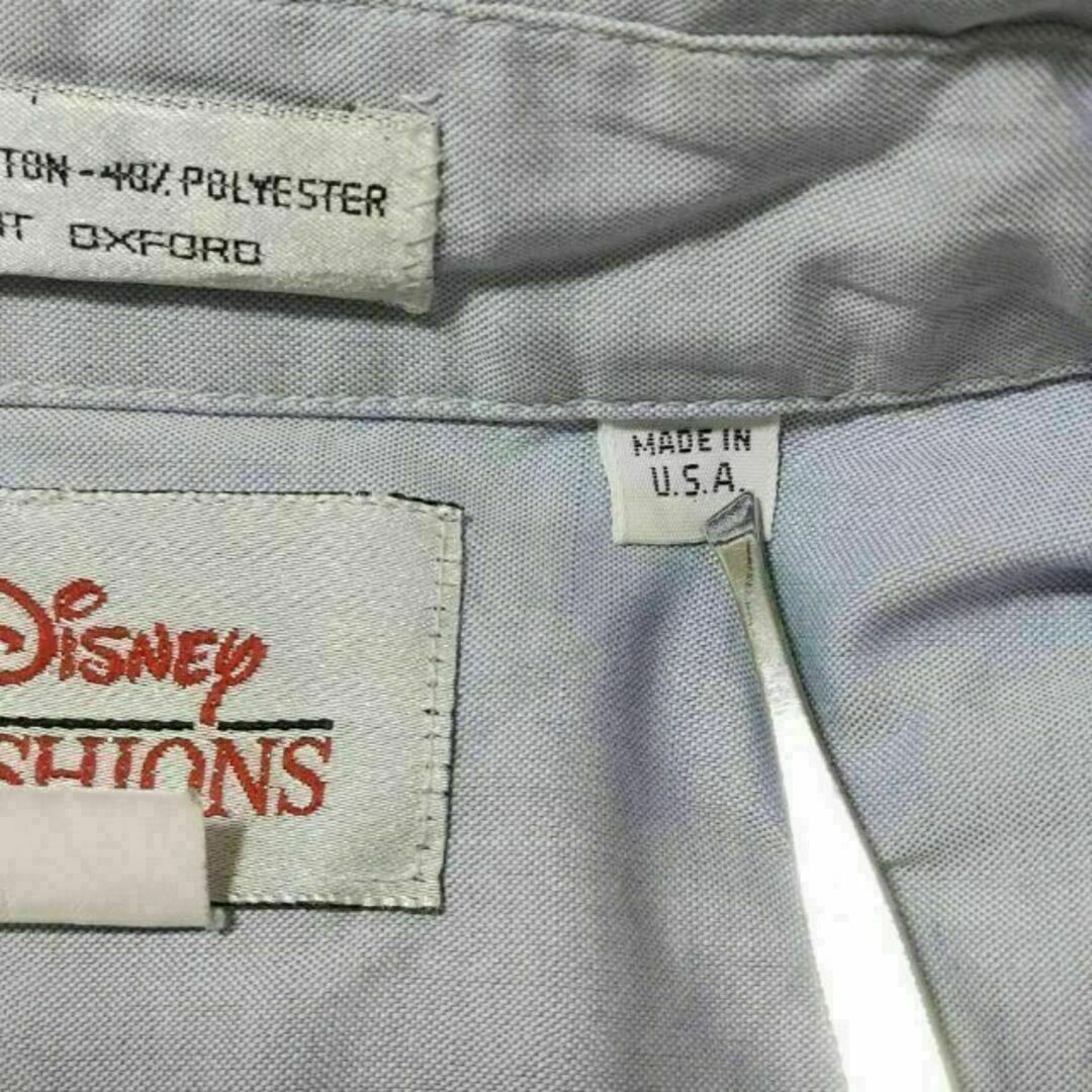 Disney(ディズニー)のu94 USA製 ディズニー BDデニム長袖シャツ ミッキー 刺繍 OXFORD メンズのトップス(シャツ)の商品写真