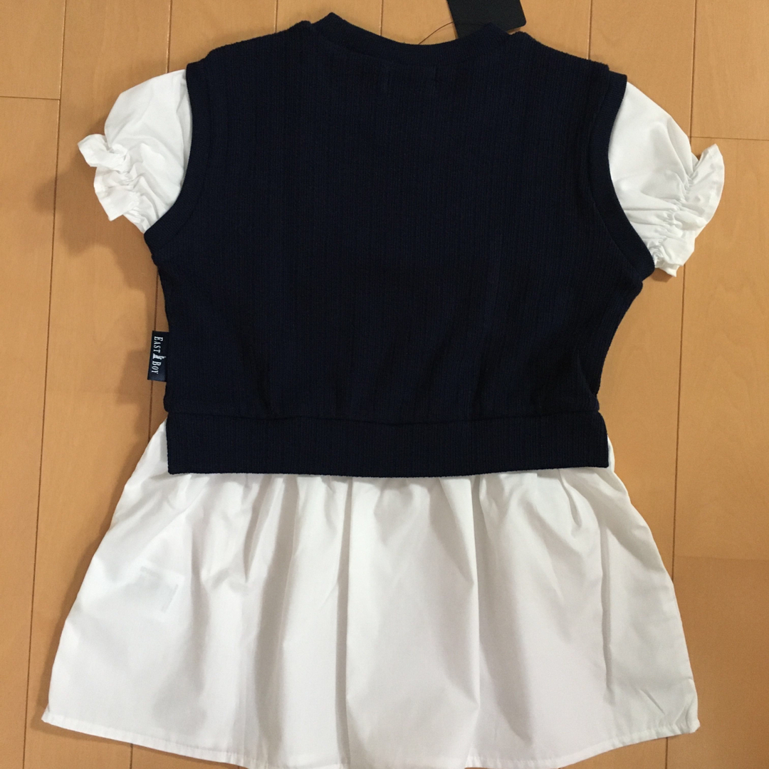 EASTBOY(イーストボーイ)の新品　半袖　ワンピース　サイズ90    キッズ/ベビー/マタニティのキッズ服女の子用(90cm~)(ワンピース)の商品写真