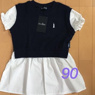 イーストボーイ(EASTBOY)の新品　半袖　ワンピース　サイズ90   (ワンピース)