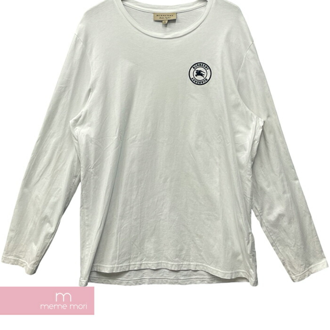 BURBERRY(バーバリー)のBURBERRY Emblem Long Sleeve T-Shirt 8004255 バーバリー エンブレムロングスリーブTシャツ ロンT 長袖カットソー ホワイト サイズXL 【240510】【中古-C】【me04】 メンズのトップス(Tシャツ/カットソー(半袖/袖なし))の商品写真