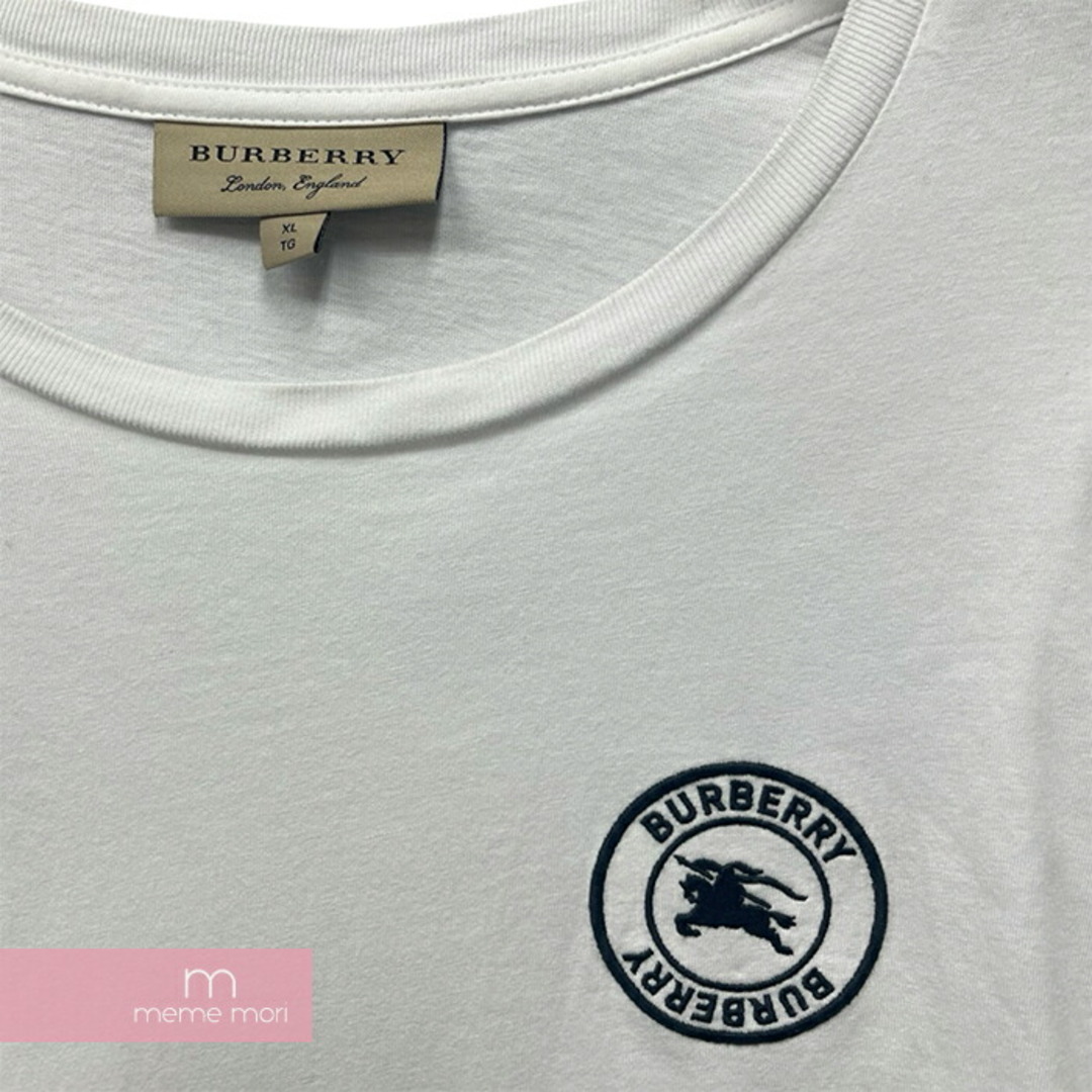 BURBERRY(バーバリー)のBURBERRY Emblem Long Sleeve T-Shirt 8004255 バーバリー エンブレムロングスリーブTシャツ ロンT 長袖カットソー ホワイト サイズXL 【240510】【中古-C】【me04】 メンズのトップス(Tシャツ/カットソー(半袖/袖なし))の商品写真