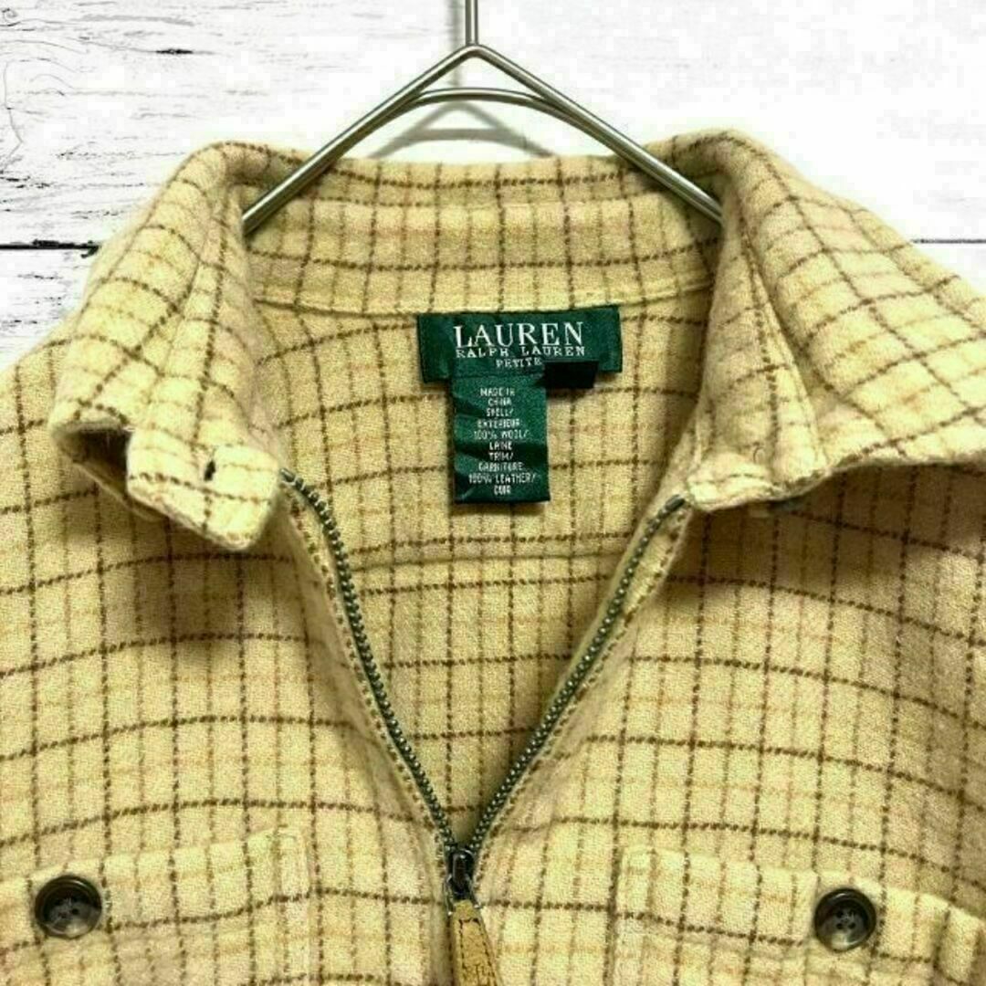 Ralph Lauren(ラルフローレン)のv8 US古着 ラルフローレン ウール100%長袖シャツ 肘当て レディースのトップス(シャツ/ブラウス(長袖/七分))の商品写真