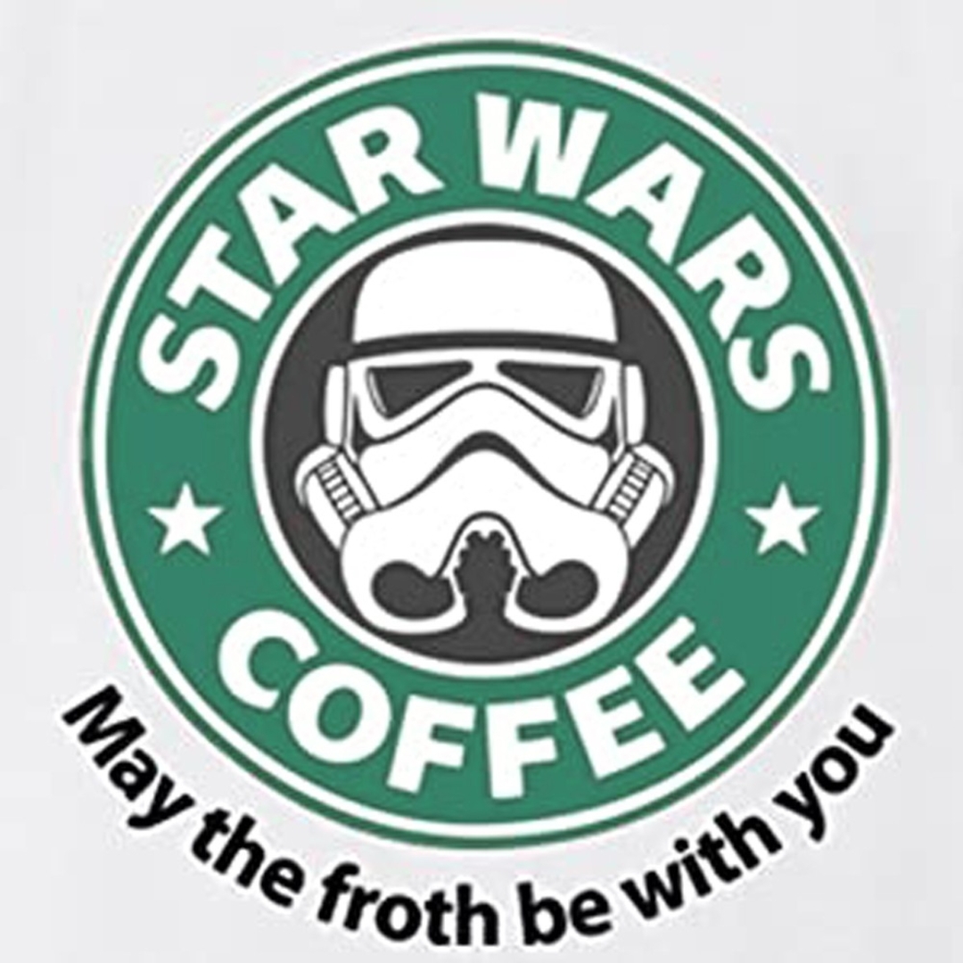 【父の日セール】スターウォーズ スターバックス おもしろ Tシャツ グレー M メンズのトップス(Tシャツ/カットソー(半袖/袖なし))の商品写真